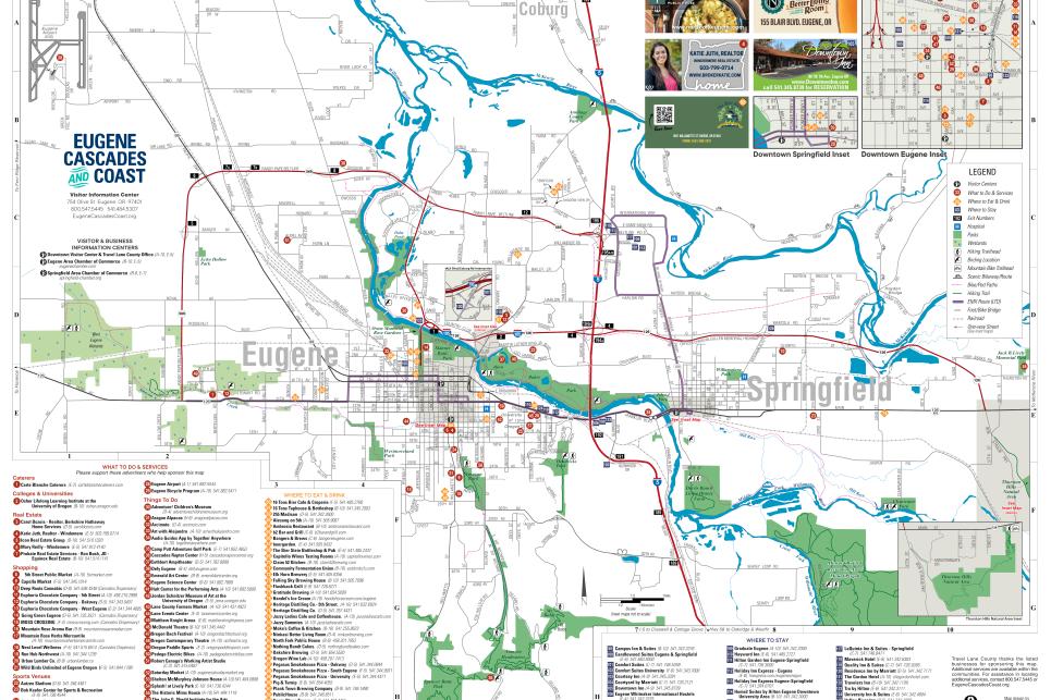 Eugene - Springfield City Map