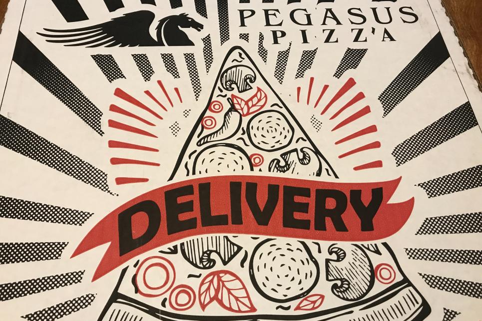 Pegasus Pizza Box by Taj Morgan