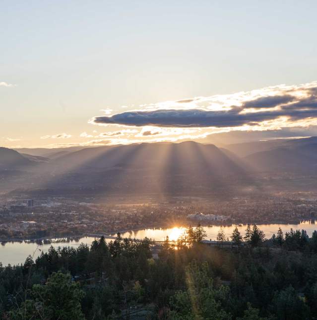 Rays of Sunshine over Kelowna