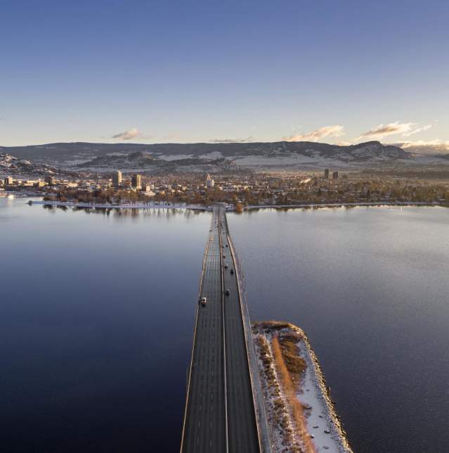 Downtown winter Aerial 3