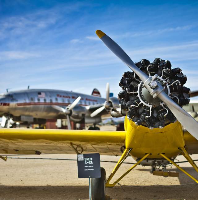Pima Air & Space Museum yellow plane