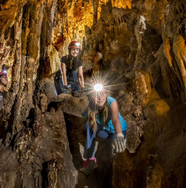 Kids Exploring Colossal Cave