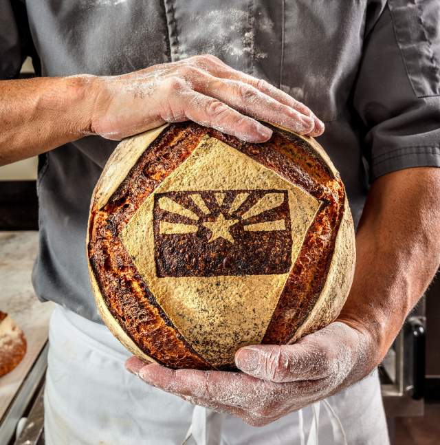 Loaf of Barrio Bread with Arizona State Flag Design