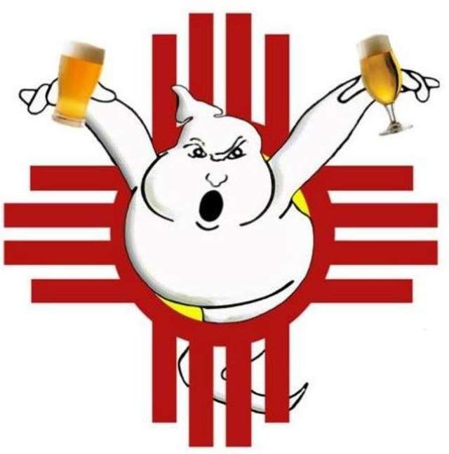 image of ghost popping through Zia symbol.