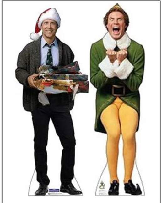 Take a photo with Buddy the Elf and Clark Griswold