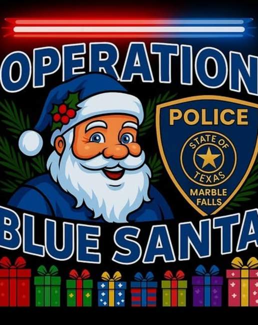 Marble Falls Police Department Blue Santa