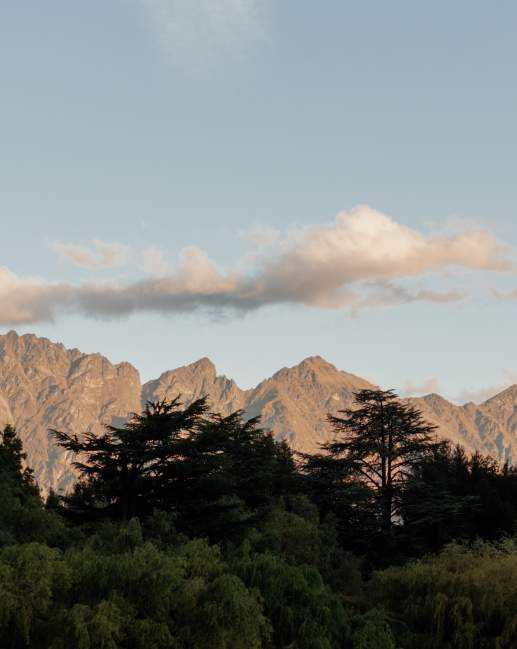 The Remarkables mountain range at sunset, Queenstown