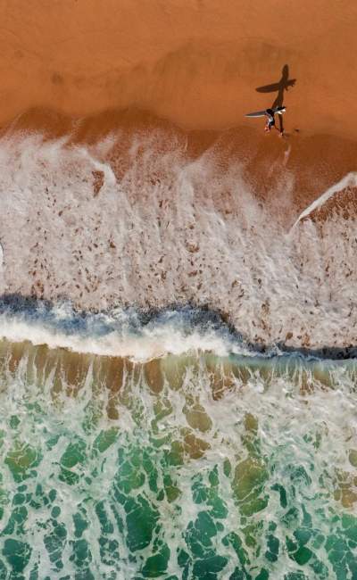 fotografía aérea de una playa de los cabos