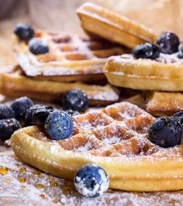 Waffles and Blueberries from Diamond Club Grill Breakfast