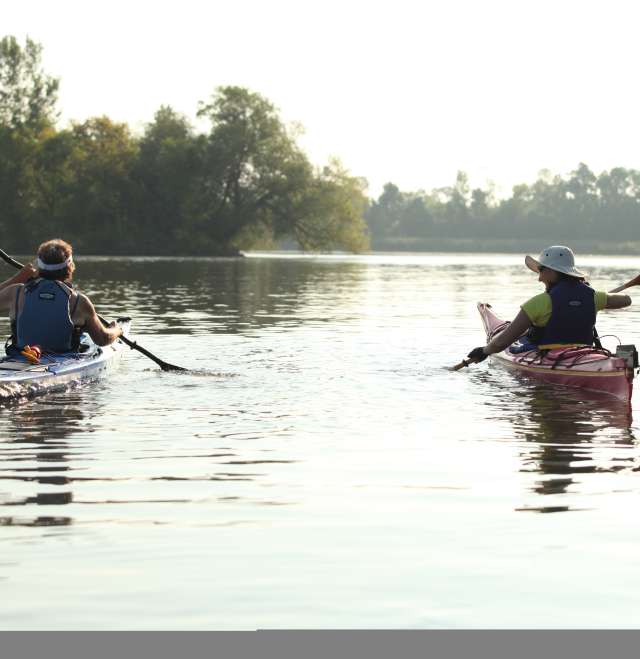 Kayaking Two Women