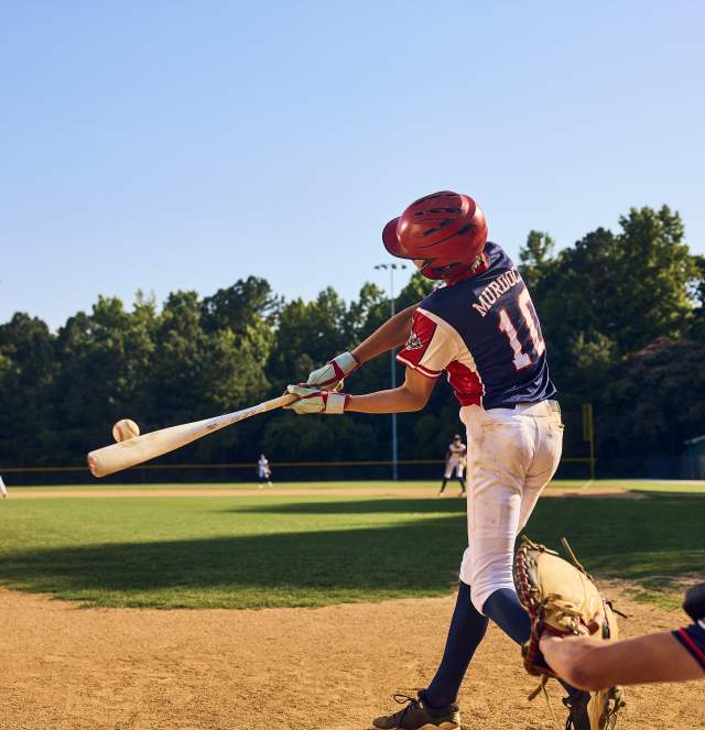 Kids playing Baseball
