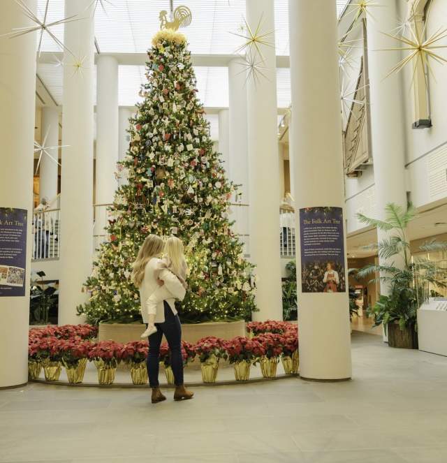 Family at the Art Museum during the Holidays