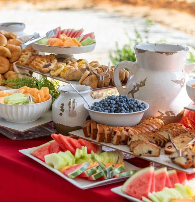 Breakfast Buffet From the Sports Center Groundbreaking