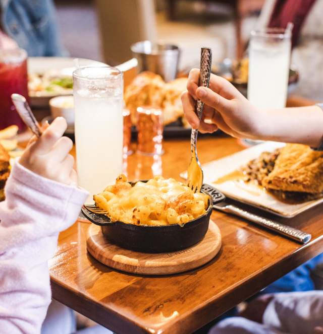 Family Eating at a Colonial Williamsburg Restaurant