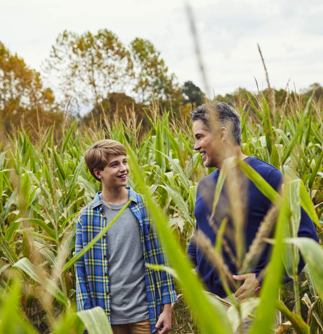 Fall Corn maze family