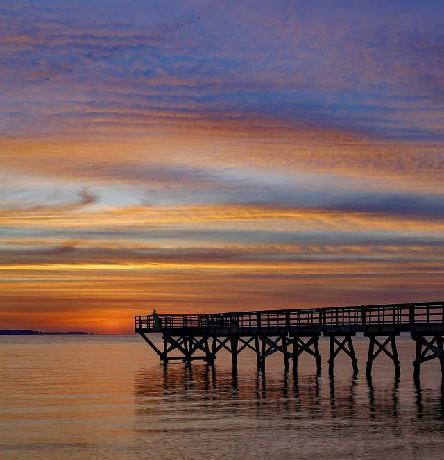 Yorktown Pier at Sunset
