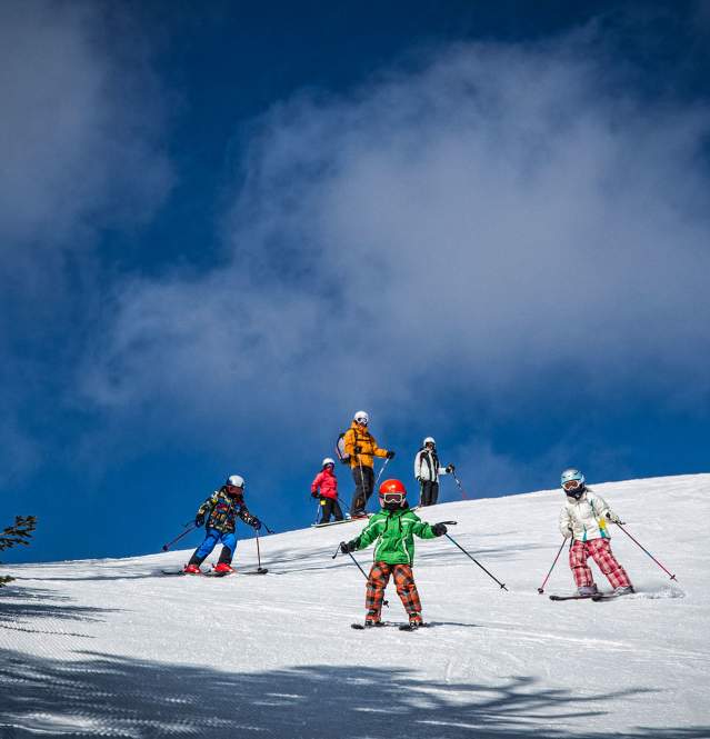 Alpine Skiing Snowboarding Winter Lutsen Mountains MN Skiing 2013 Children Skiing Eagle Mountain Per Breiehagen