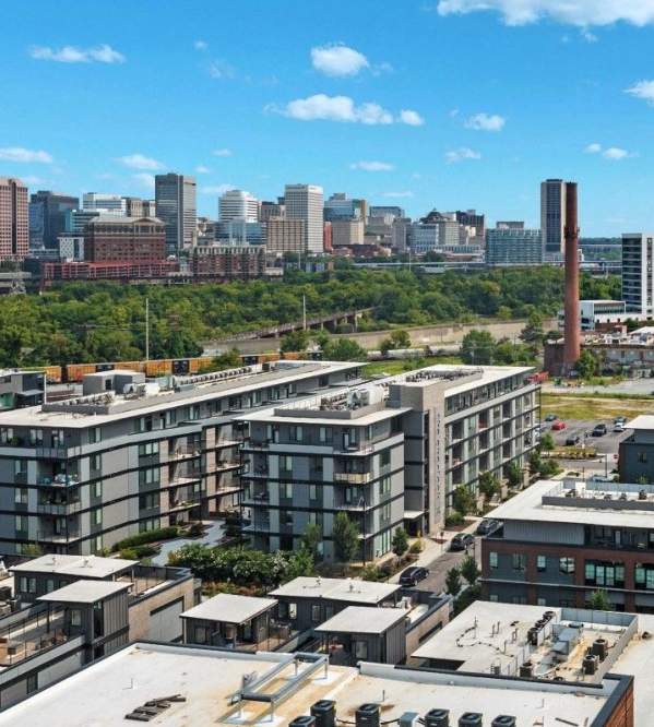Manchester neighborhood and skyline