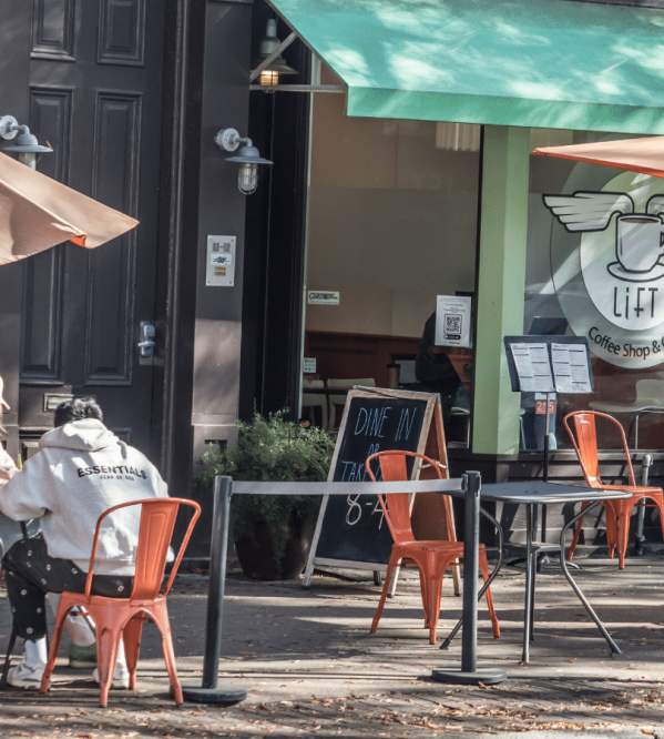 People eating at Lift Coffee Shop & Cafe