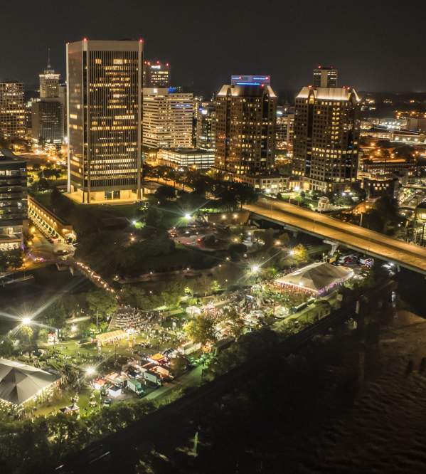 skyline at night