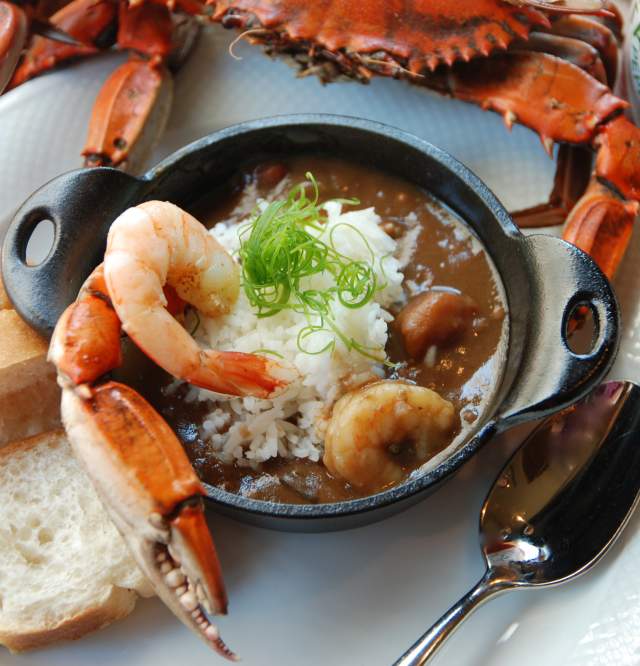 Gumbo, crab, shrimp