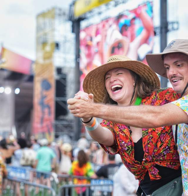 Dancing at Main Stage - New Orleans Jazz & Heritage Festival