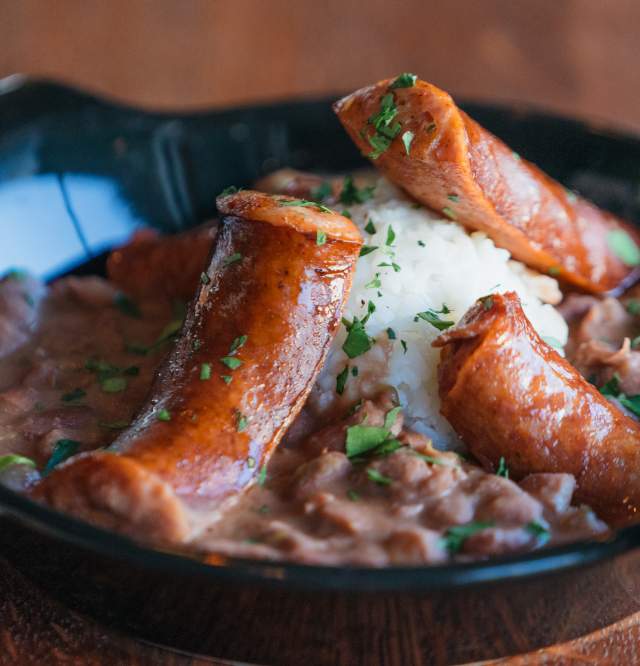 Red Beans and Rice with Sausage - Spotted Cat Food & Spirits St. Claude