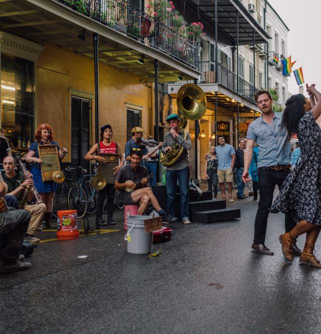 Dancing to the Big Dixie Swingers in the French Quarter
