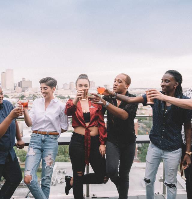 Drinks at the Hot Tin Rooftop Bar