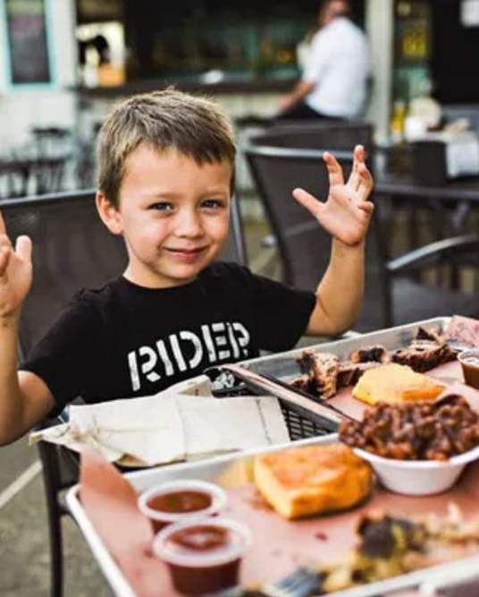 Kid's Eat Free Monday's at Monk's BBQ