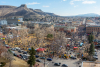 Aerial drone panoramic of Goldens in Golden 2025 event in downtown Golden, CO with people and their dogs gathering