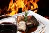 Dining - fire - wine - entree