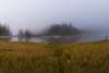Hartenstein Lake in the fog