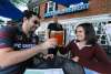 Carolina Brewery Eduardo and Liliana Carvi (patrons) Kristina Healy (server).JPG