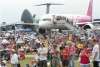 Crowd with Delta jet