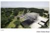 Rendering of an aerial shot of the Outdoor Venue that also shows the back of the stage.