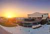 Aerial View of Allen County War Memorial Coliseum at Sunset