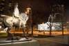 Anthony Wayne Statue at Night