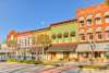 Historic buildings on Newcastle Street in Historic Downtown Brunswick, GA