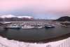 Haines boat harbor in winter