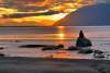 sunset at Pyramid Island