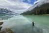 Brady Henderson fishing at Chilkoot Lake