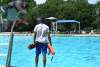 Lifeguard watching over a pool