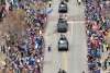 2022 National Championship Parade in Downtown Lawrence Kansas Jayhawks