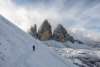 snowy mountain trail