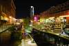 OKC's Bricktown Entertainment District at night