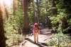 hiker at the tramway