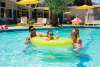 Family in pool.