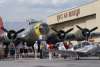 Group around a WWII plane at the Palm Springs Air Museum
