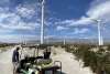 Two people on the Palm Springs Windmill Tour